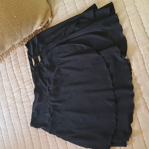 2XL Plus size pull on black beach wrap